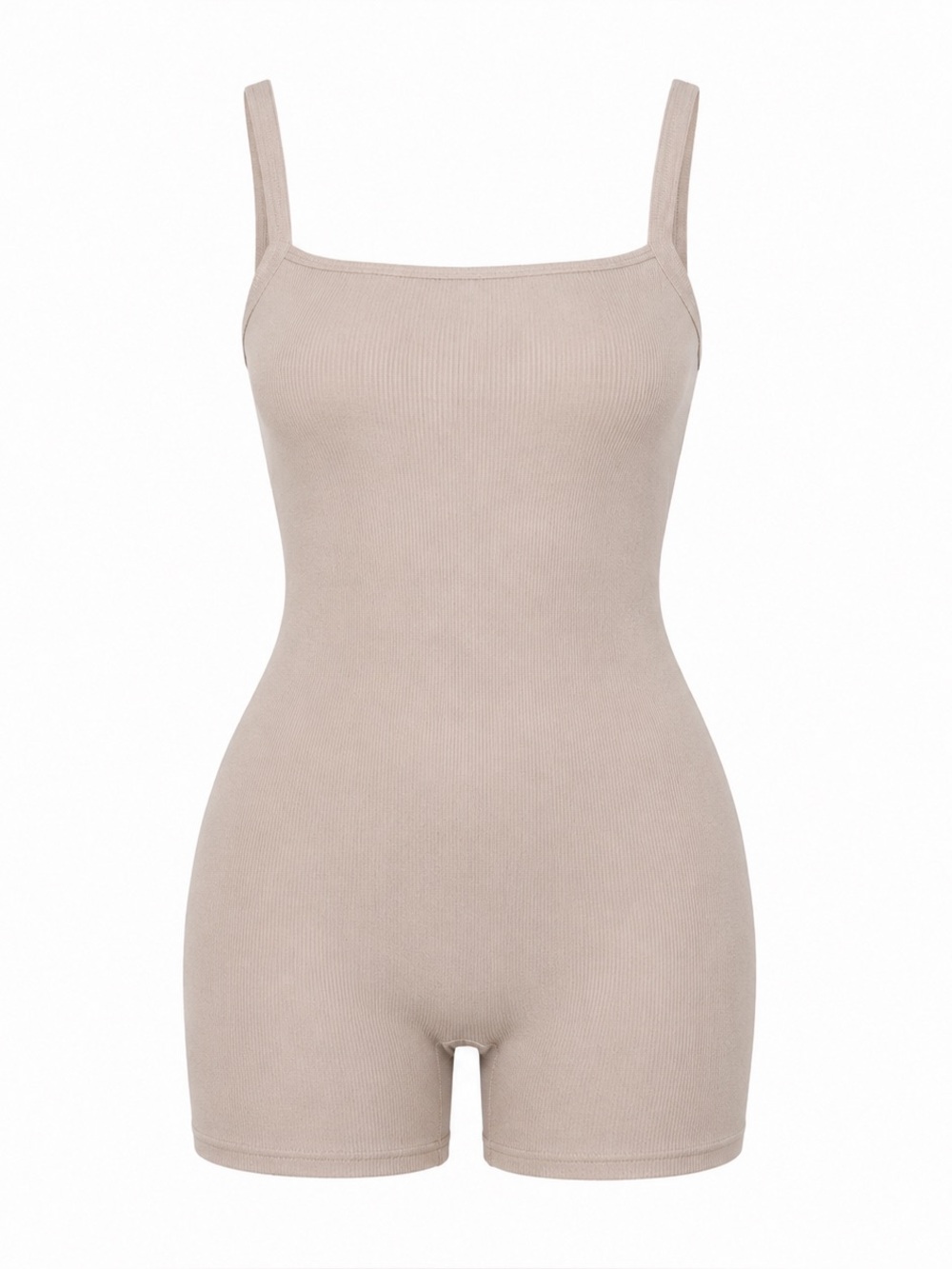 NWT SKIMS Cotton Rib Low Back Onesie in Stone - Size XL